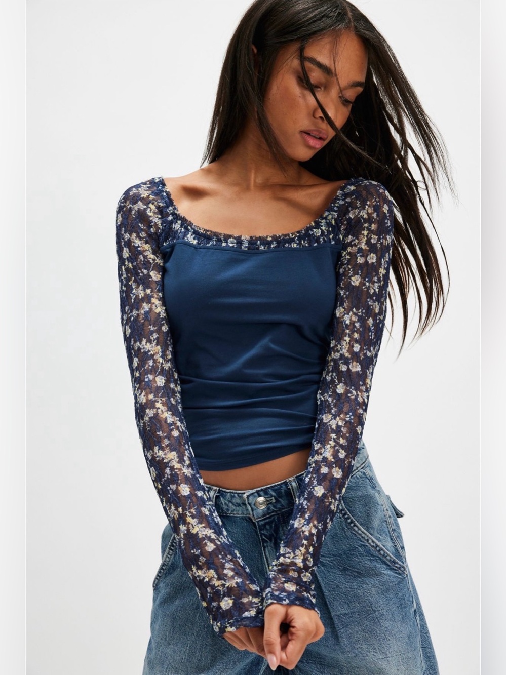 ✨NWT Free People Josie Long Sleeve Top XS✨